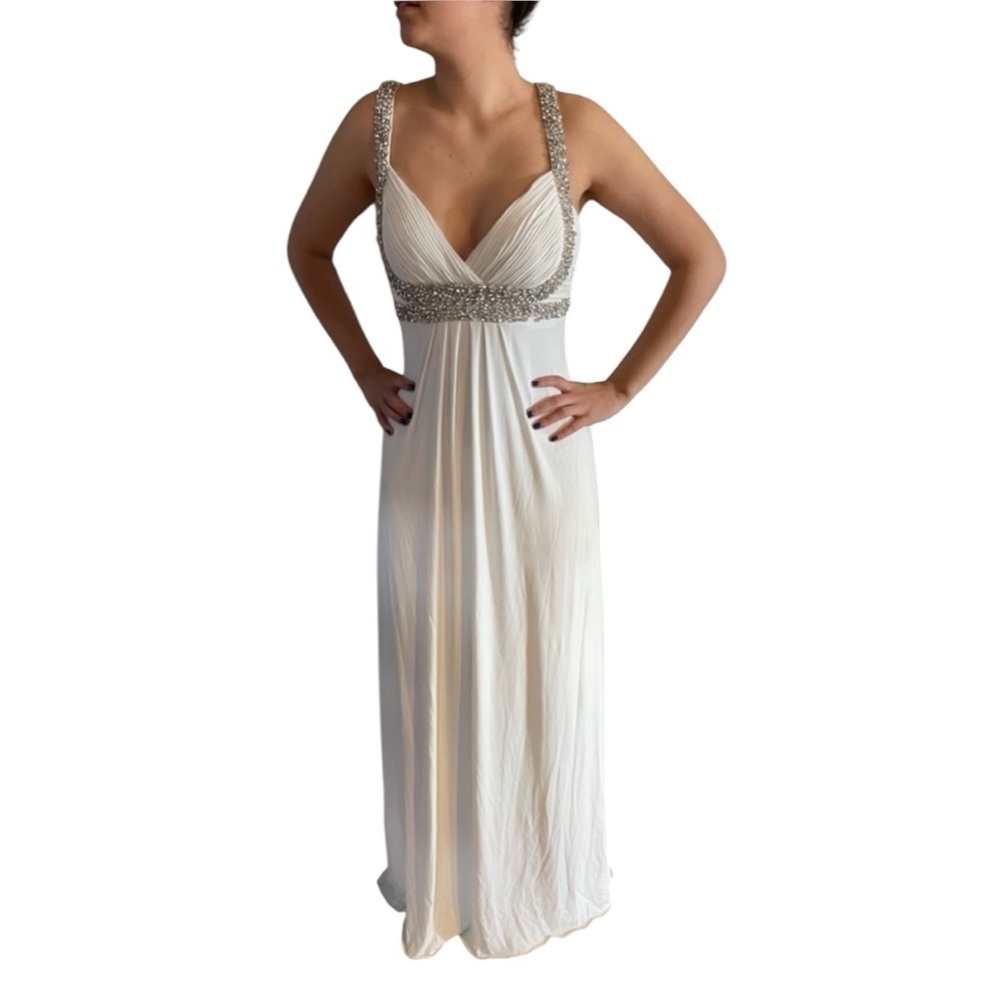 Jovani White Evening Gown